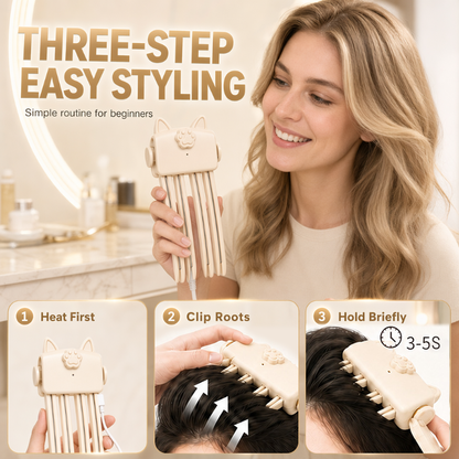 ✨ LIMITED-TIME 50% OFF | Wireless Heated Root Lift Clip – Instant Volume, 30s Fast Heating & Cordless Styling 💜