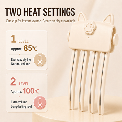 ✨ LIMITED-TIME 50% OFF | Wireless Heated Root Lift Clip – Instant Volume, 30s Fast Heating & Cordless Styling 💜